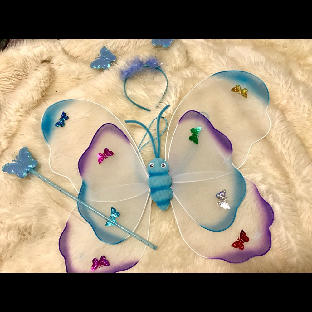 New*Fairy wings Set (includes wand and headband)